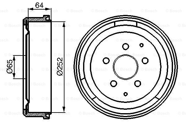 BOSCH Тормозной барабан 0 986 477 033