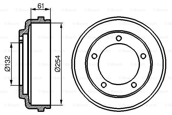 BOSCH Тормозной барабан 0 986 477 048