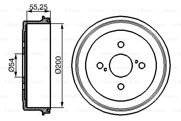 BOSCH Тормозной барабан 0 986 477 082