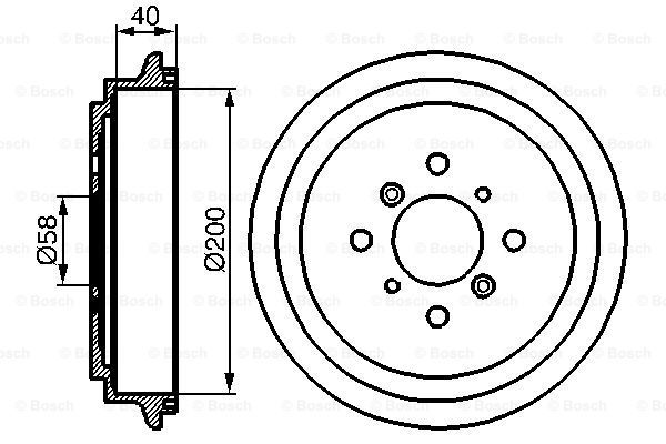 BOSCH Тормозной барабан 0 986 477 141