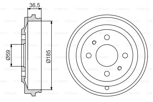 BOSCH Тормозной барабан 0 986 477 161