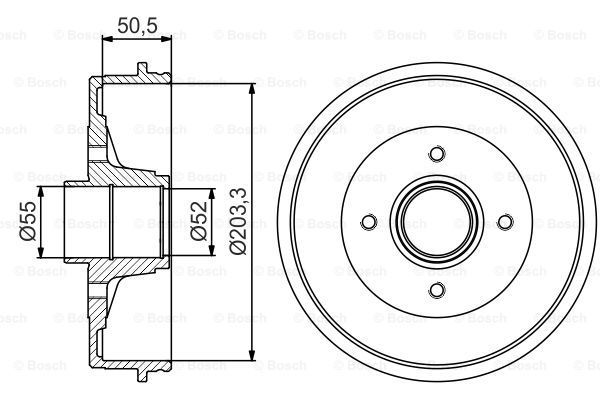 BOSCH Тормозной барабан 0 986 477 173