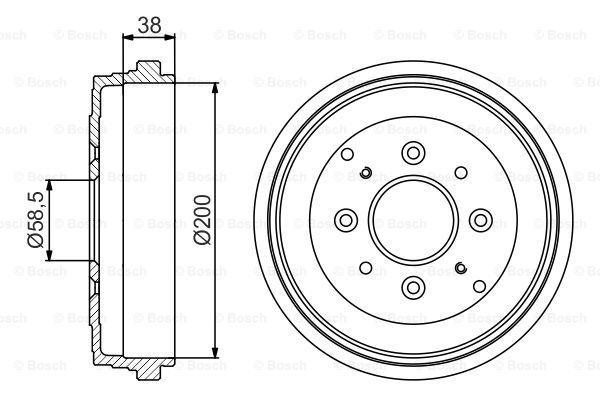 BOSCH Тормозной барабан 0 986 477 174