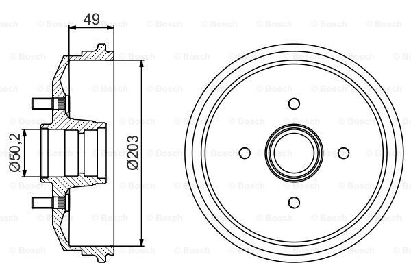 BOSCH Тормозной барабан 0 986 477 190