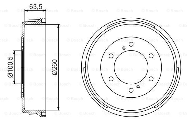 BOSCH Тормозной барабан 0 986 477 223