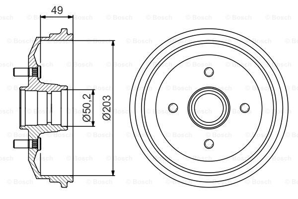 BOSCH Тормозной барабан 0 986 477 226