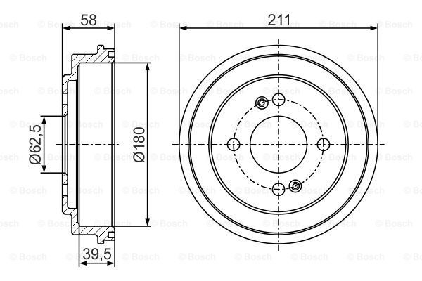 BOSCH Тормозной барабан 0 986 477 278