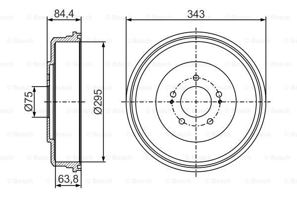 BOSCH Тормозной барабан 0 986 477 285