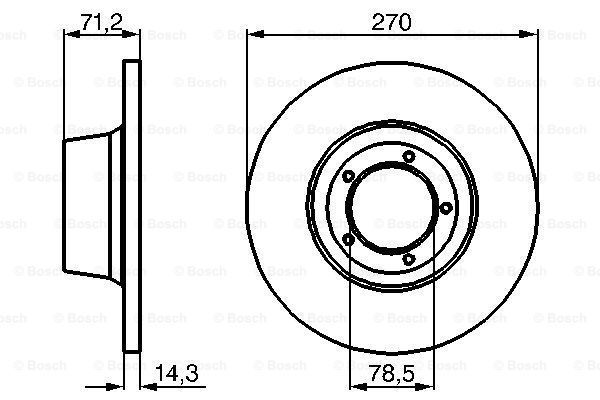 BOSCH Тормозной диск 0 986 478 190