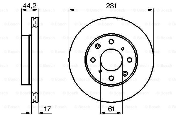 BOSCH Тормозной диск 0 986 478 203