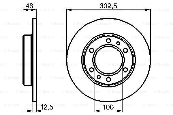 BOSCH Тормозной диск 0 986 478 304