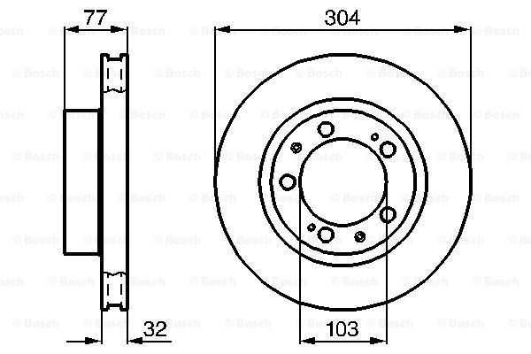 BOSCH Тормозной диск 0 986 478 409