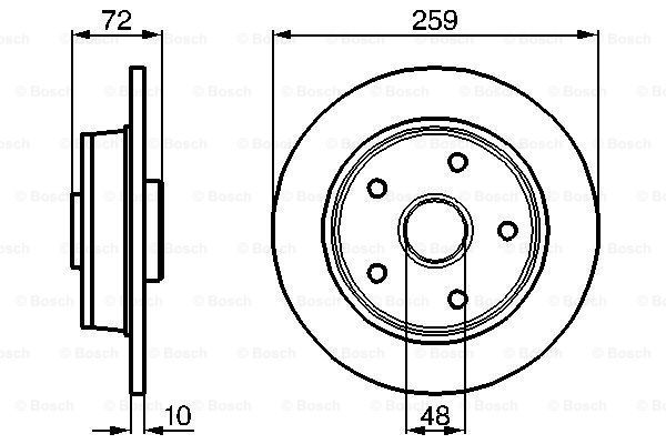 BOSCH Тормозной диск 0 986 478 440