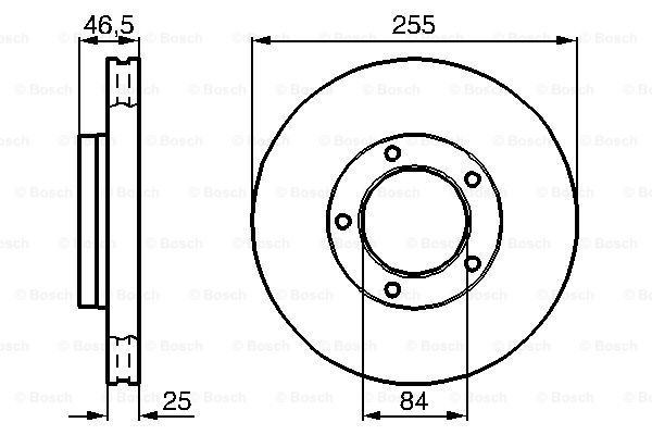 BOSCH Тормозной диск 0 986 478 452