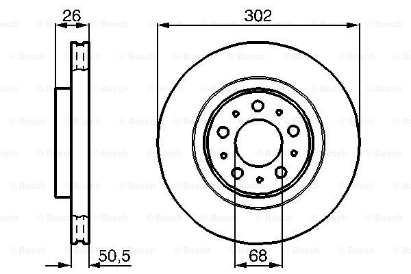 BOSCH Тормозной диск 0 986 478 454