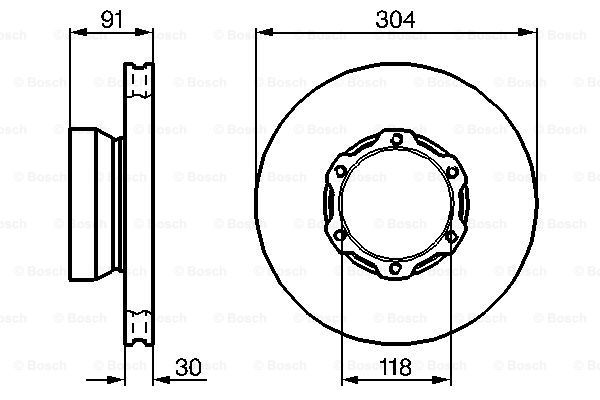 BOSCH Тормозной диск 0 986 478 456