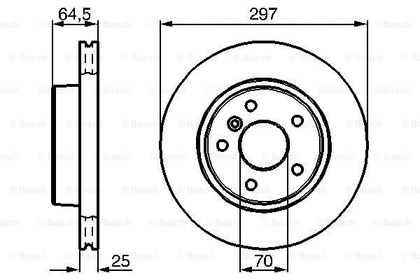 BOSCH Тормозной диск 0 986 478 483