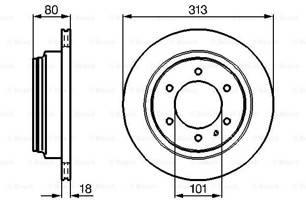 BOSCH Тормозной диск 0 986 478 496