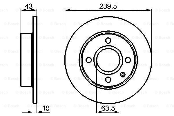 BOSCH Тормозной диск 0 986 478 501