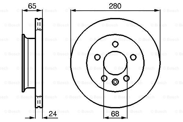 BOSCH Тормозной диск 0 986 478 548