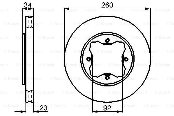 BOSCH Тормозной диск 0 986 478 568