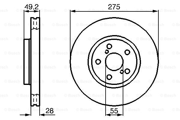 BOSCH Тормозной диск 0 986 478 583