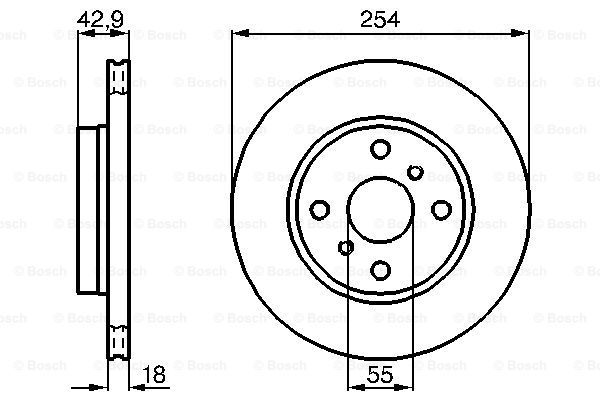 BOSCH Тормозной диск 0 986 478 585