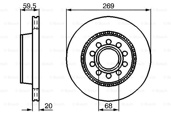 BOSCH Тормозной диск 0 986 478 614