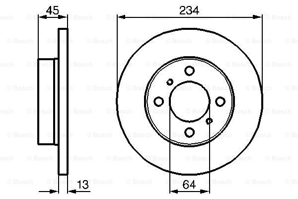 BOSCH Тормозной диск 0 986 478 636