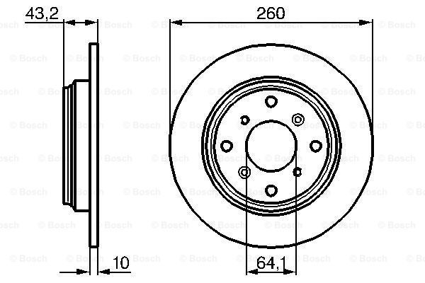 BOSCH Тормозной диск 0 986 478 680