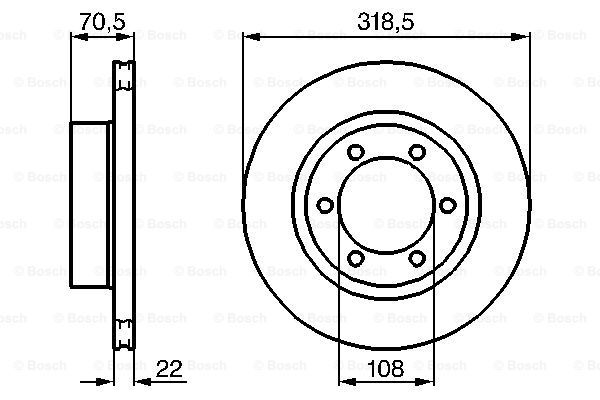 BOSCH Тормозной диск 0 986 478 698