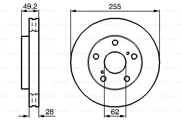 BOSCH Тормозной диск 0 986 478 726