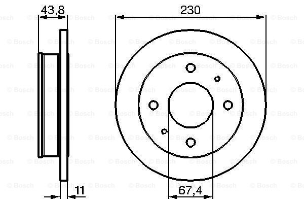 BOSCH Тормозной диск 0 986 478 727