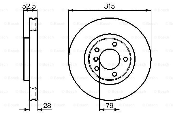 BOSCH Тормозной диск 0 986 478 748