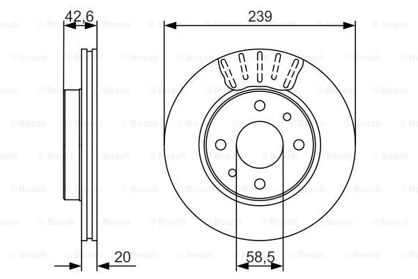 BOSCH Тормозной диск 0 986 479 082