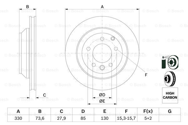 BOSCH Тормозной диск 0 986 479 095