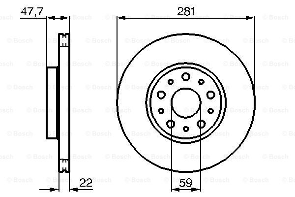 BOSCH Тормозной диск 0 986 479 100