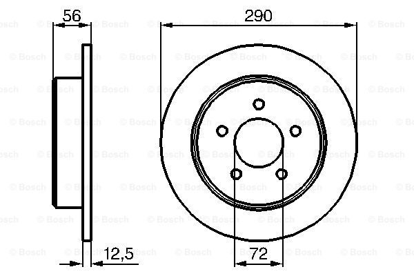 BOSCH Тормозной диск 0 986 479 102