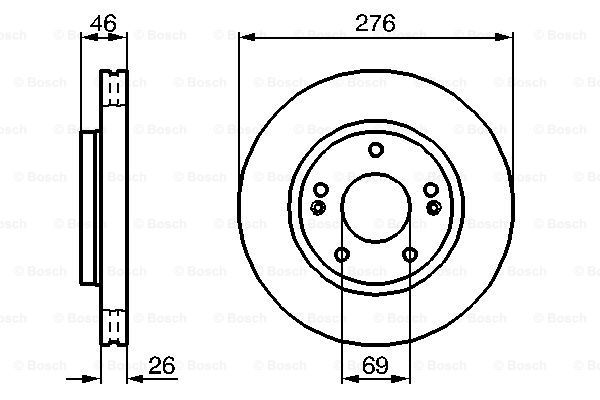 BOSCH Тормозной диск 0 986 479 124