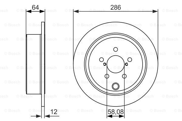 BOSCH Тормозной диск 0 986 479 150