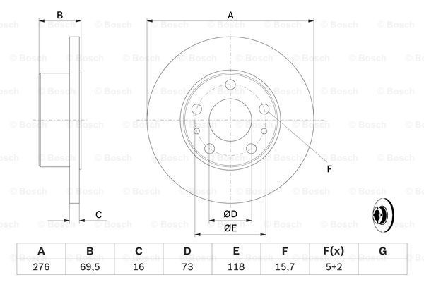 BOSCH Piduriketas 0 986 479 163