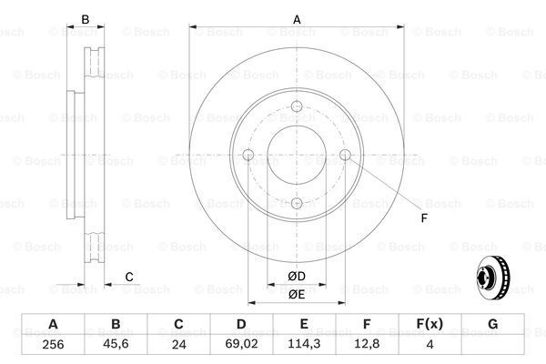 BOSCH Тормозной диск 0 986 479 187