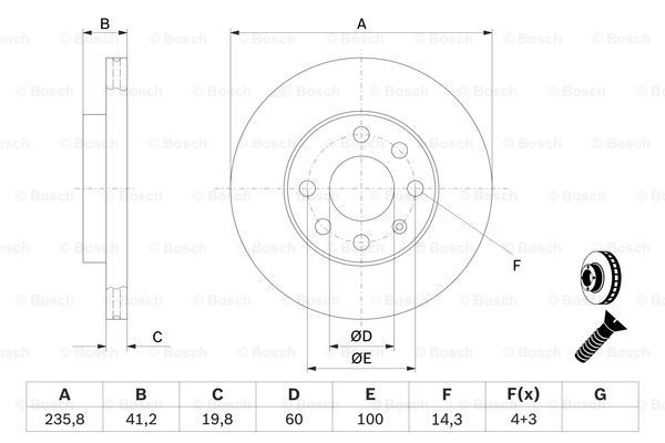 BOSCH Piduriketas 0 986 479 190