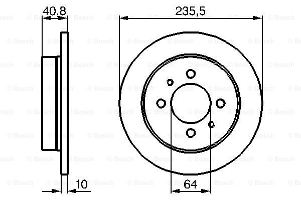 BOSCH Тормозной диск 0 986 479 237