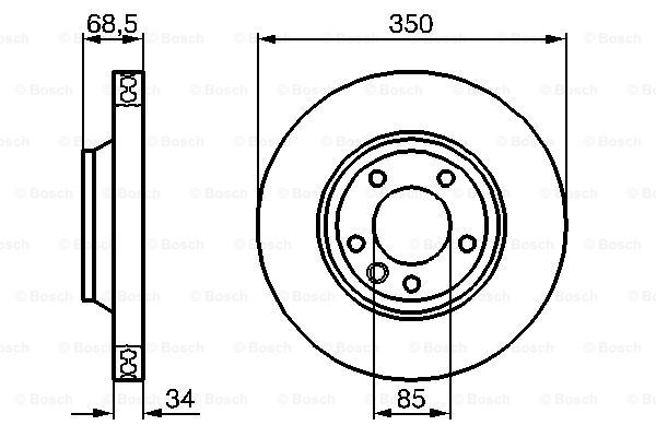 BOSCH Тормозной диск 0 986 479 251