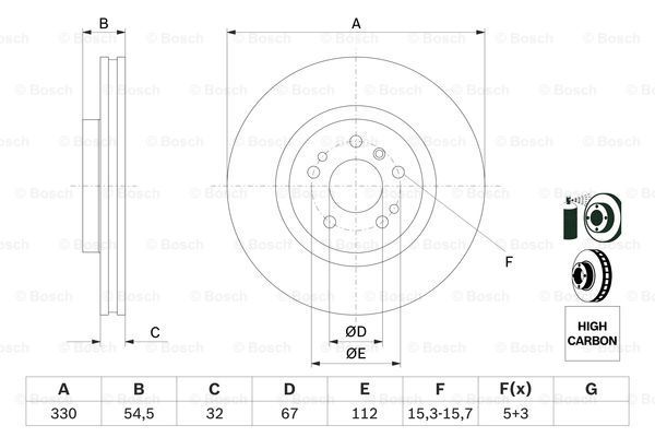 BOSCH Тормозной диск 0 986 479 269