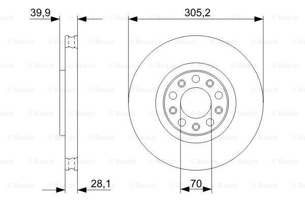 BOSCH Тормозной диск 0 986 479 291