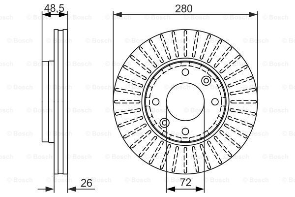 BOSCH Тормозной диск 0 986 479 353