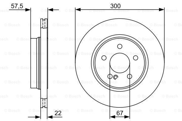 BOSCH Тормозной диск 0 986 479 411