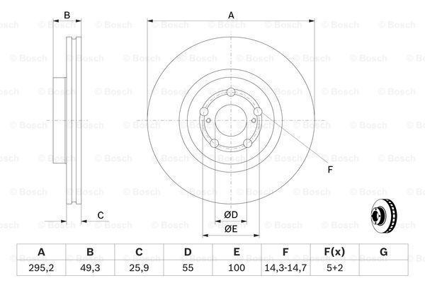 BOSCH Тормозной диск 0 986 479 423